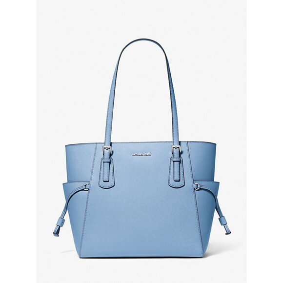 New Michael Kors Voyager Large Saffiano Leather Tote Bag Light Sky - Picture 5 of 5